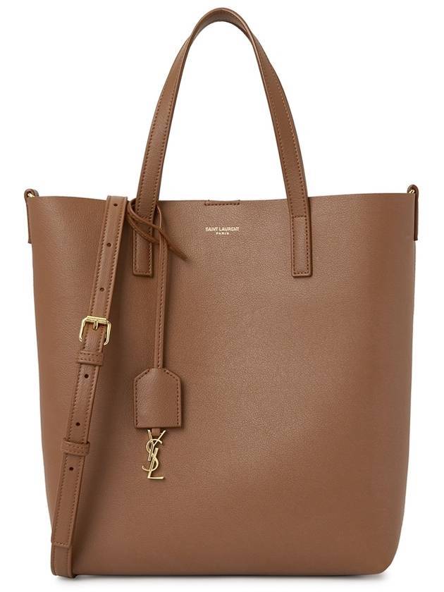 Luxury Saint Laurent Shopping Toy Supple Leather Tote Bag Brown