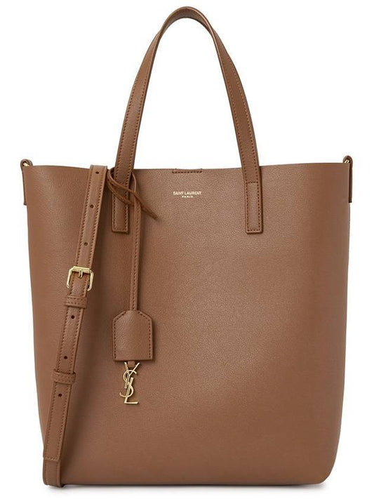 Luxury Saint Laurent Shopping Toy Supple Leather Tote Bag Brown