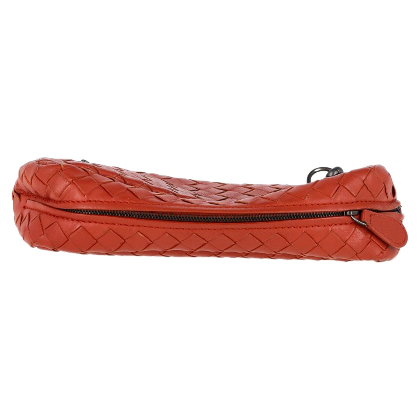 Luxury Bottega Veneta Baby Olimpia Shoulder Bag in Orange Nappa leather