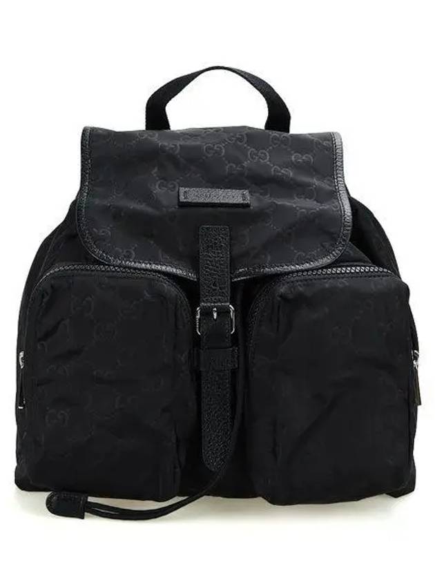 Luxury Gucci Trending 2025 GG Pocket Nylon Backpack BLack