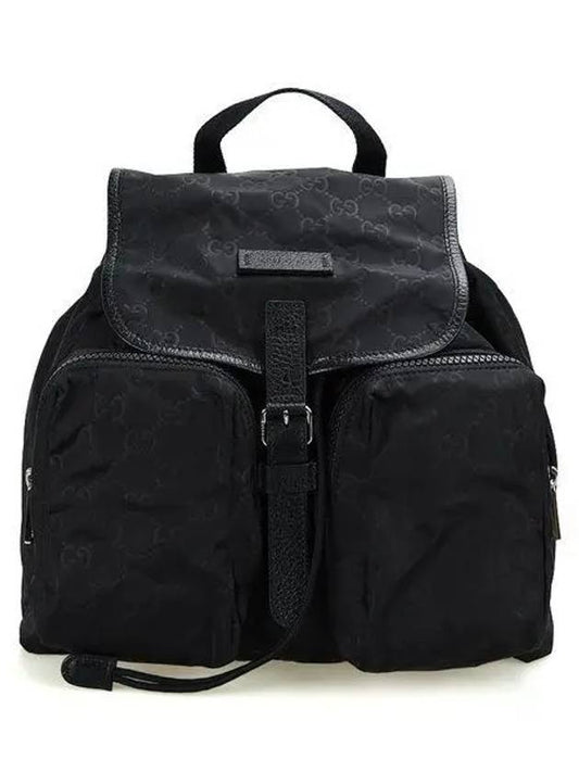 Luxury Gucci Trending 2025 GG Pocket Nylon Backpack BLack