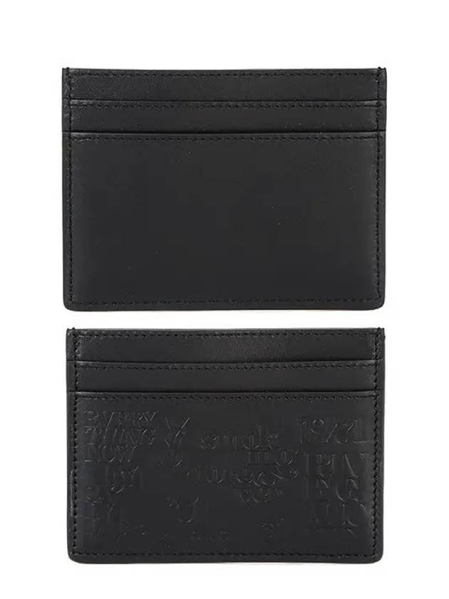 Luxury Saint Laurent Logo Lettering Card Wallet Black
