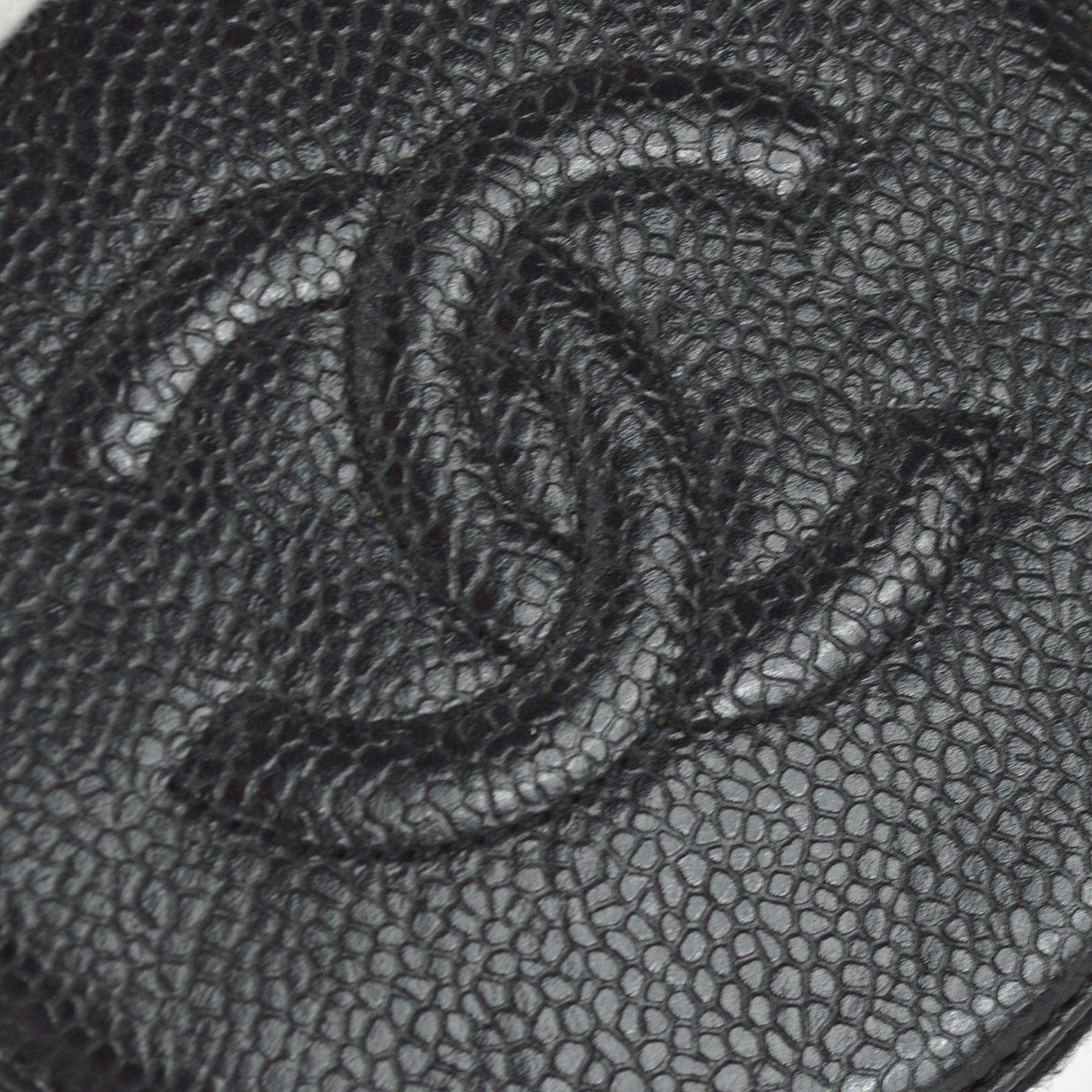 Luxury Chanel 1994-1996 Black Caviar Jewelry Case Pouch