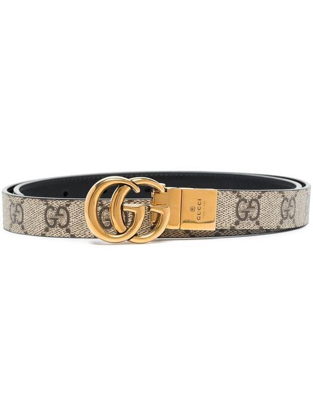 Luxury Gucci Trending 2025 GG Marmont Reversible Thin Belt Grey