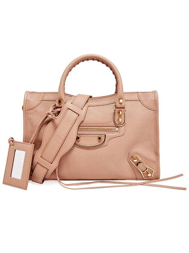 Luxury Balenciaga Metallic Edge Mini City Tote Bag Pink