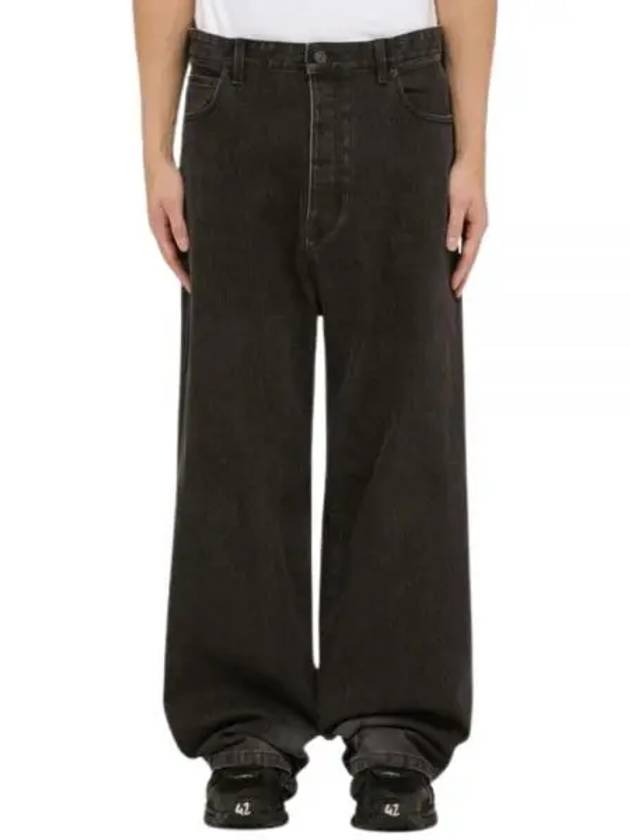Luxury Balenciaga Washed Skiwear Jeans Grey