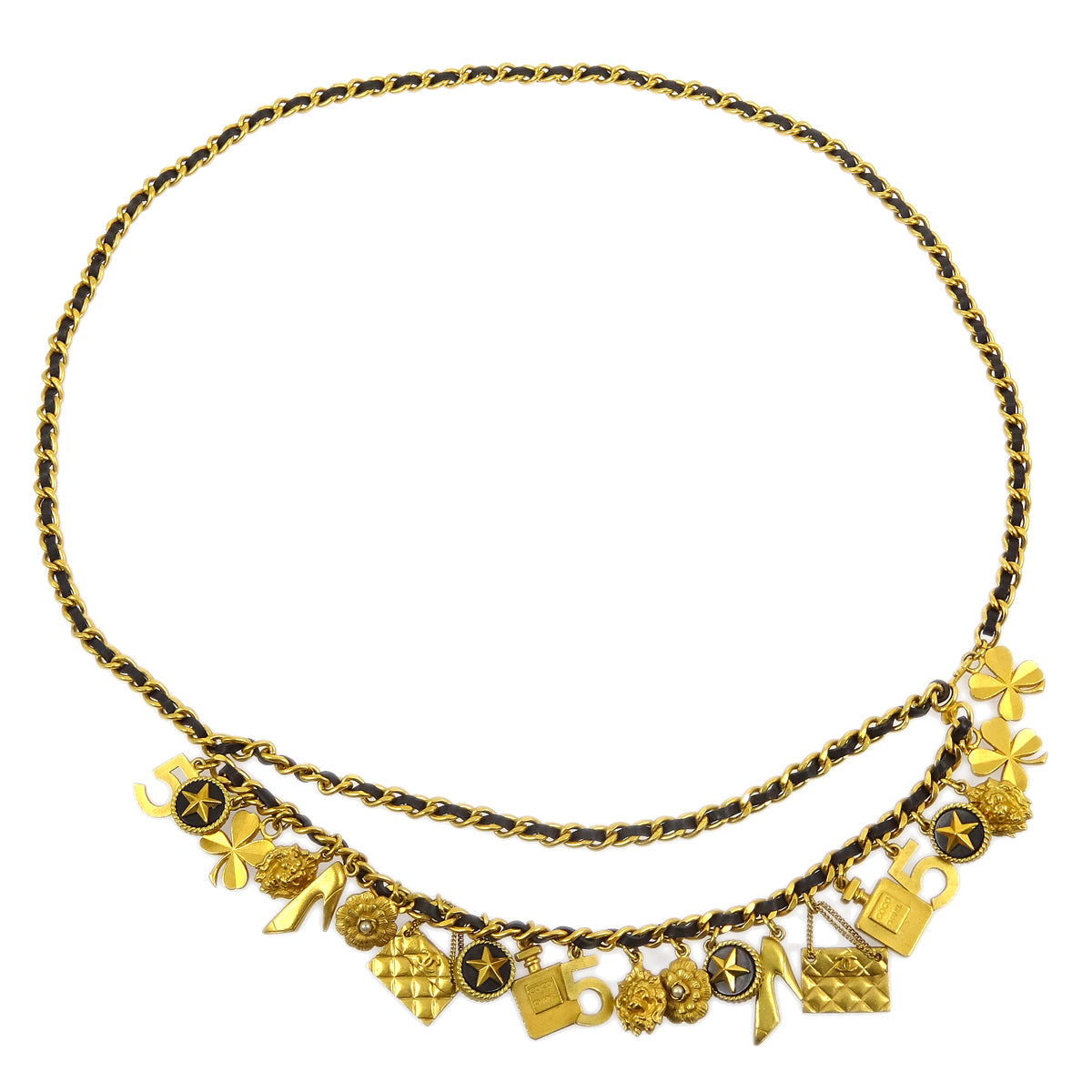 Luxury Chanel Icon Chain Belt 94P Small New