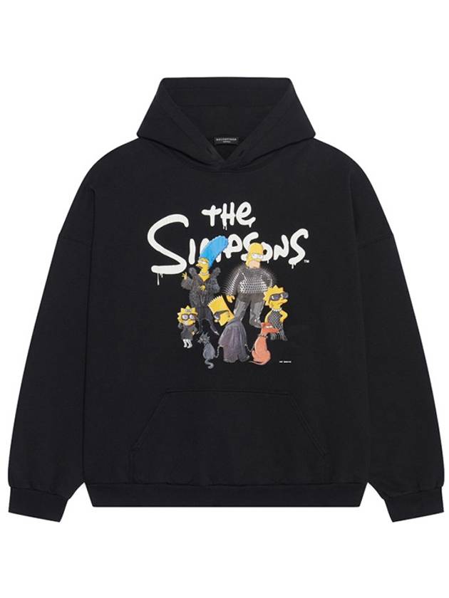 Luxury Balenciaga Men's Simpson Overfit Hoodie Black