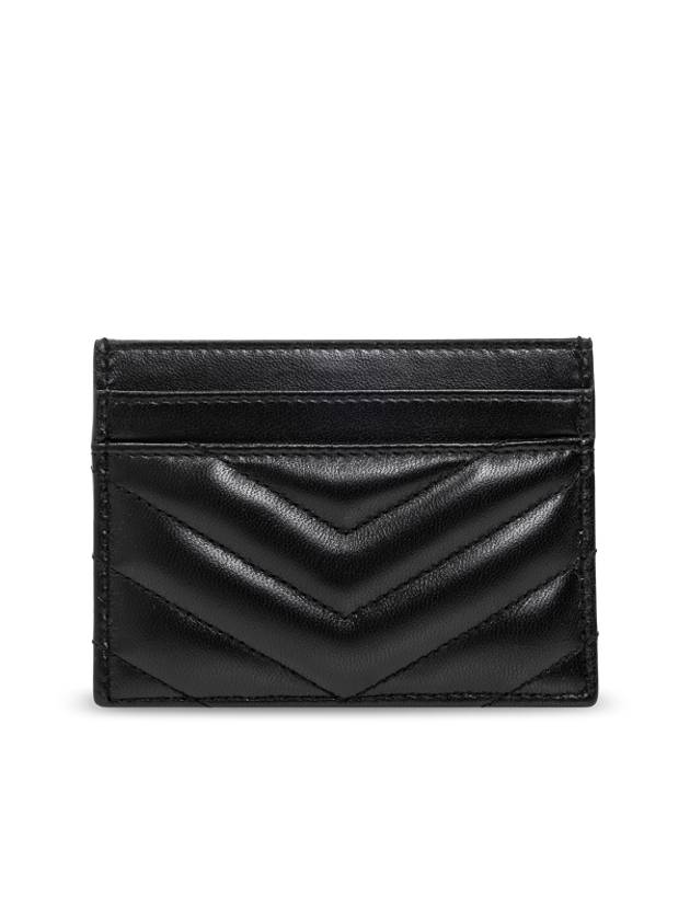 Luxury Saint Laurent Cassandre Matelasse Lambskin Card Wallet Black