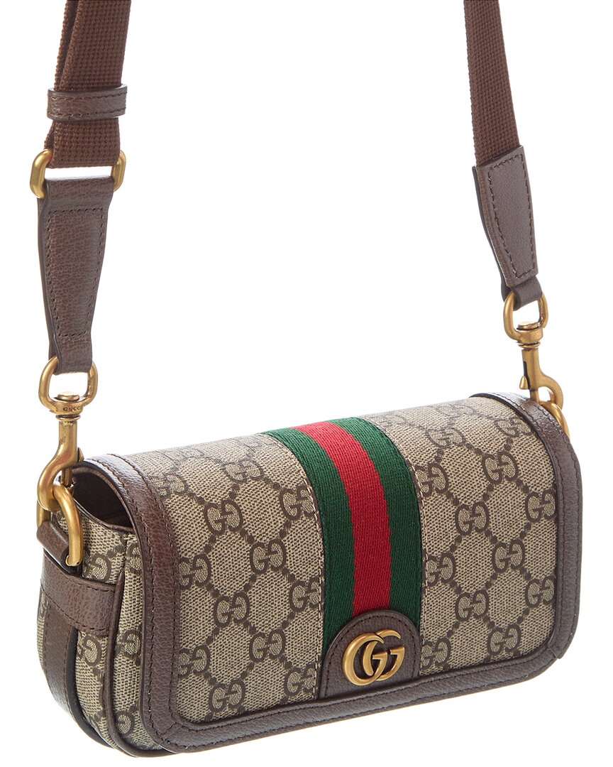 Luxury Gucci Trending 2025 Ophidia Super Mini GG Supreme Canvas & Leather Shoulder Bag