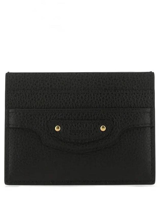 Luxury Balenciaga Neo Classic Card Wallet Black