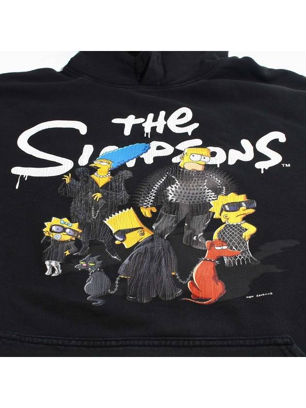 Luxury Balenciaga The Simpsons Printed Hoodie Black