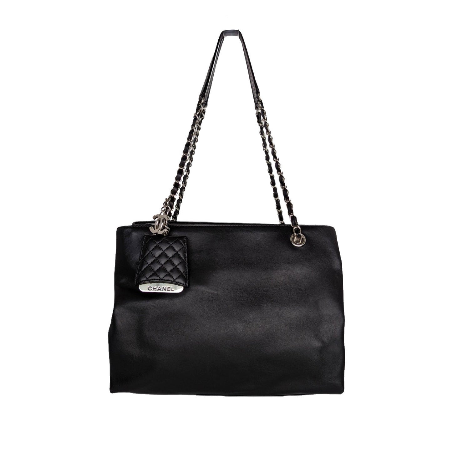 Luxury Chanel Accordion Shopping Lambskin Medium Tote