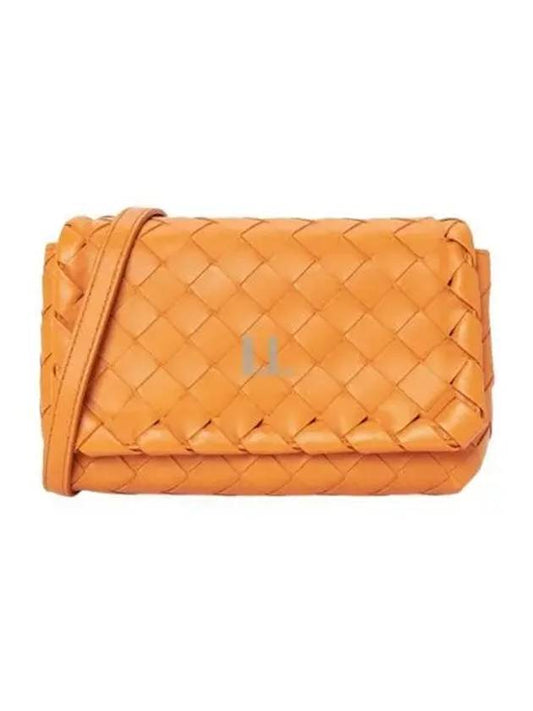 Luxury Bottega Veneta Mini Intrecciato Cross Bag Orange