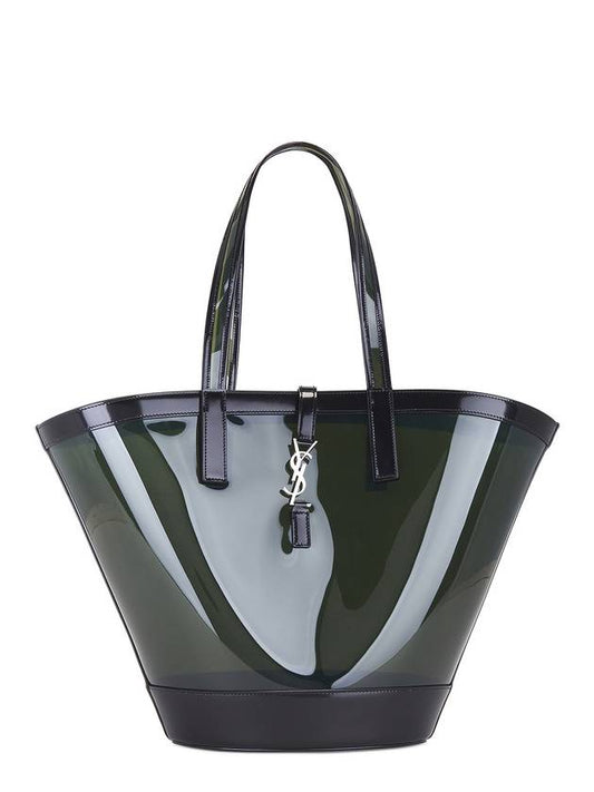 Luxury Saint Laurent Medium Panier Tote Bag Green