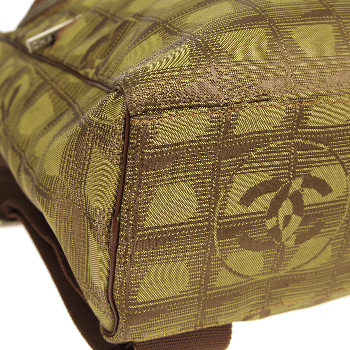 Luxury Chanel 2001-2003 New Travel Line Backpack Brown Jacquard