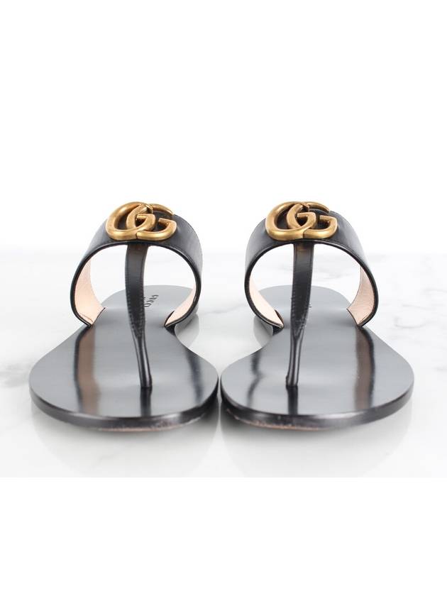 Luxury Gucci Trending 2025 Marmont leather flip flops