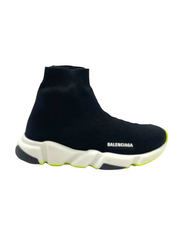 Luxury Balenciaga Kids Logo Speedrunner Sneakers Black