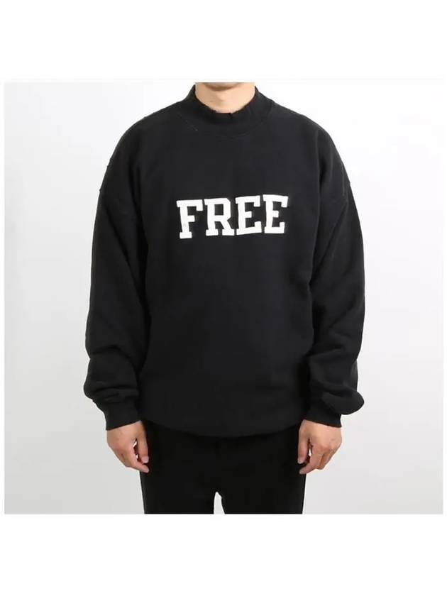 Luxury Balenciaga WoMen's Free Embroidery Distressed Sweatshirt Black
