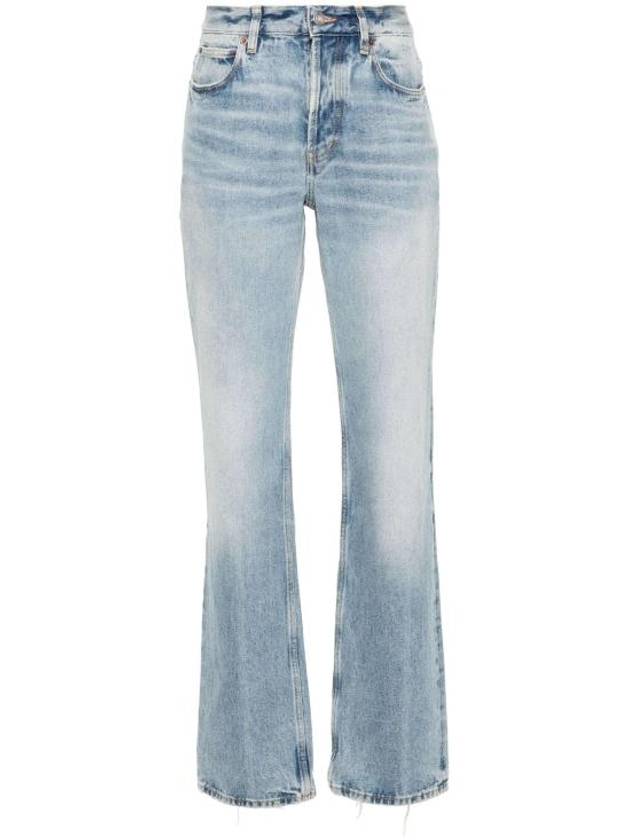 Luxury Saint Laurent Low Rise Denim Straight Jeans Blue
