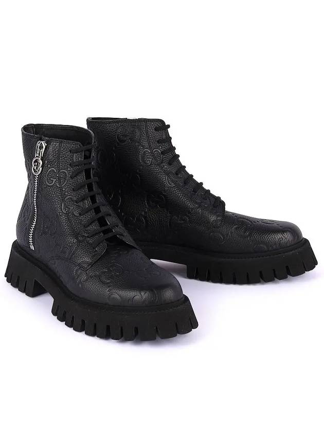 Luxury Gucci Trending 2025 GG Supreme Leather Ankle Boots Black
