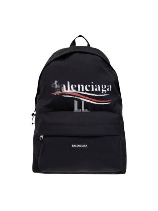 Luxury Balenciaga Explorer Logo Backpack Black