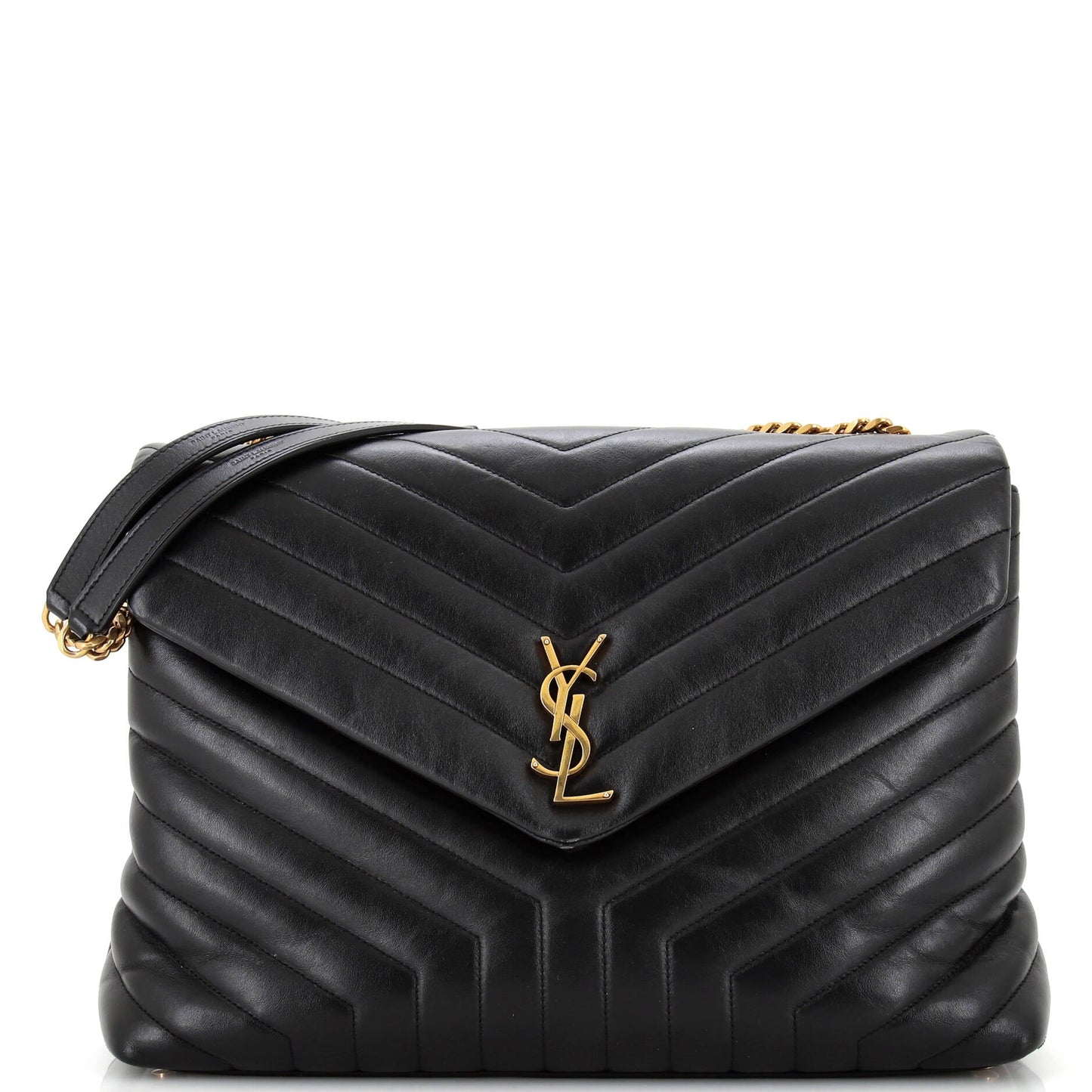 Luxury Saint Laurent Loulou Shoulder Bag Matelasse Chevron Leather Large