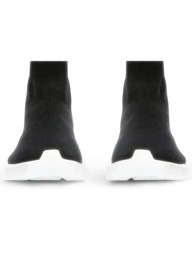Luxury Balenciaga Speed 2.0 Graffiti Knit High Top Sneakers Black