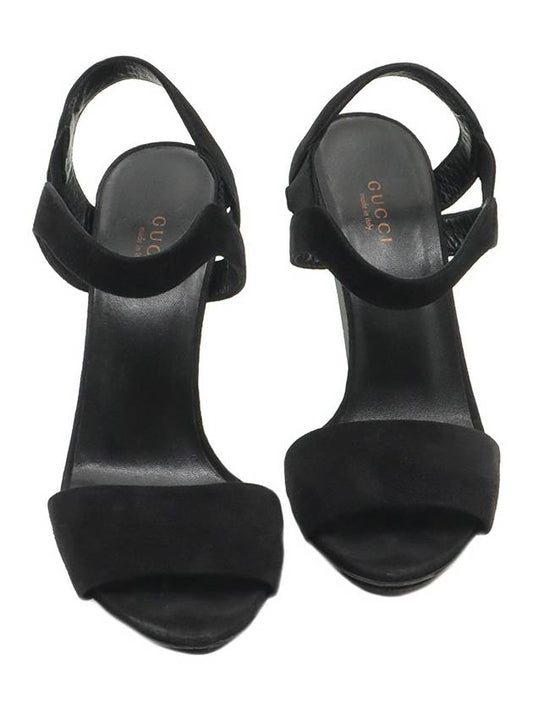 Luxury Gucci Trending 2025 Black Suede Liberty Slingback Sandals Women Shoes 37 5 347558