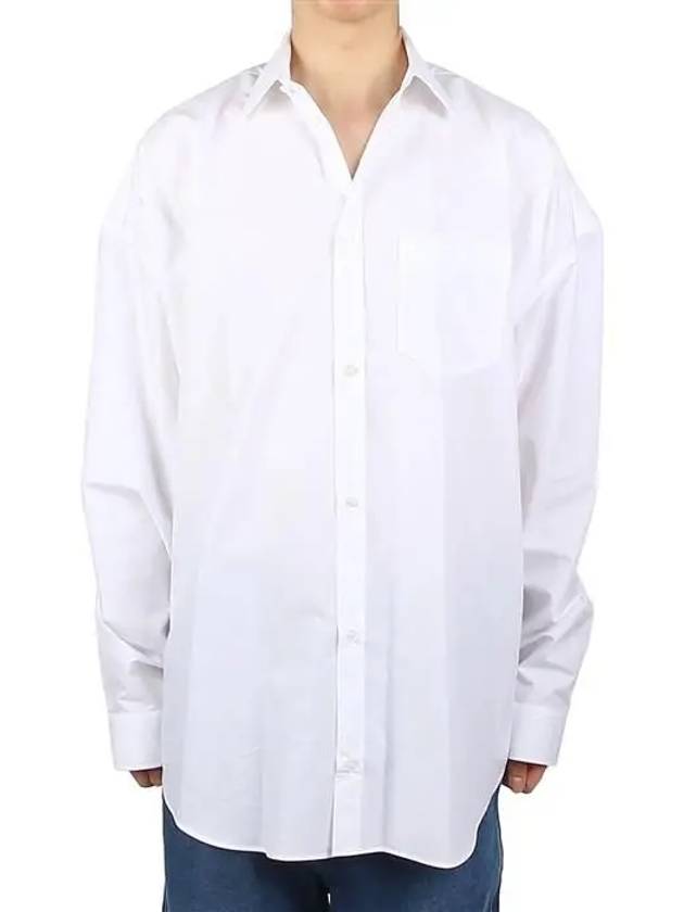Luxury Balenciaga Cocoon Long Sleeve Shirt White