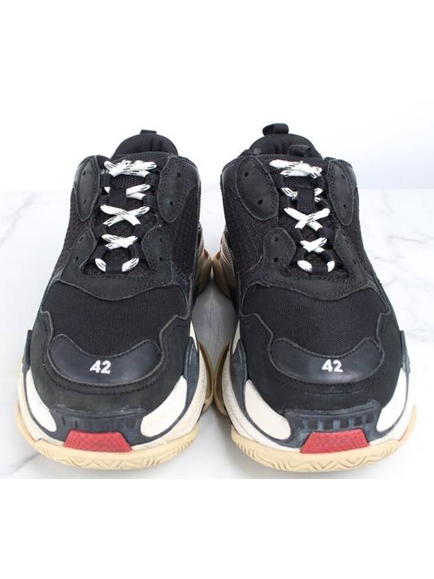 Luxury Balenciaga Triple S black red sneakers 41 5 265