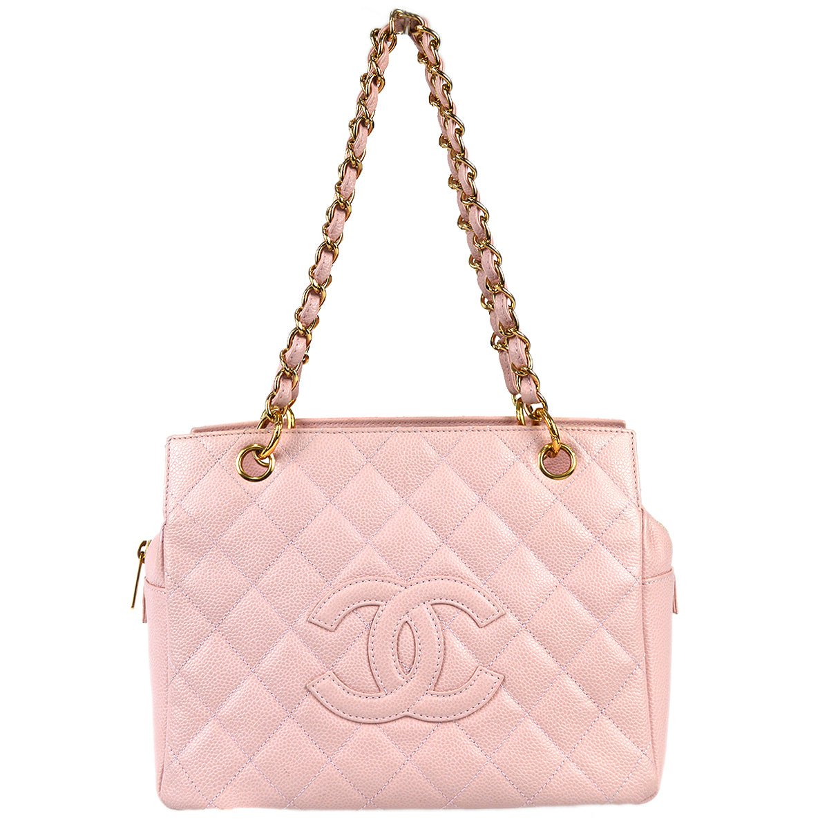 Luxury Chanel 2001-2003 Petite Timeless Tote PTT Pink Caviar