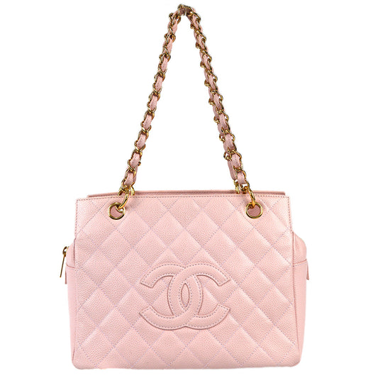 Luxury Chanel 2001-2003 Petite Timeless Tote PTT Pink Caviar