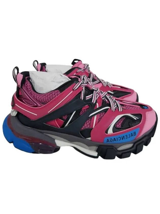 Luxury Balenciaga Track Low Top Sneakers Blue Pink