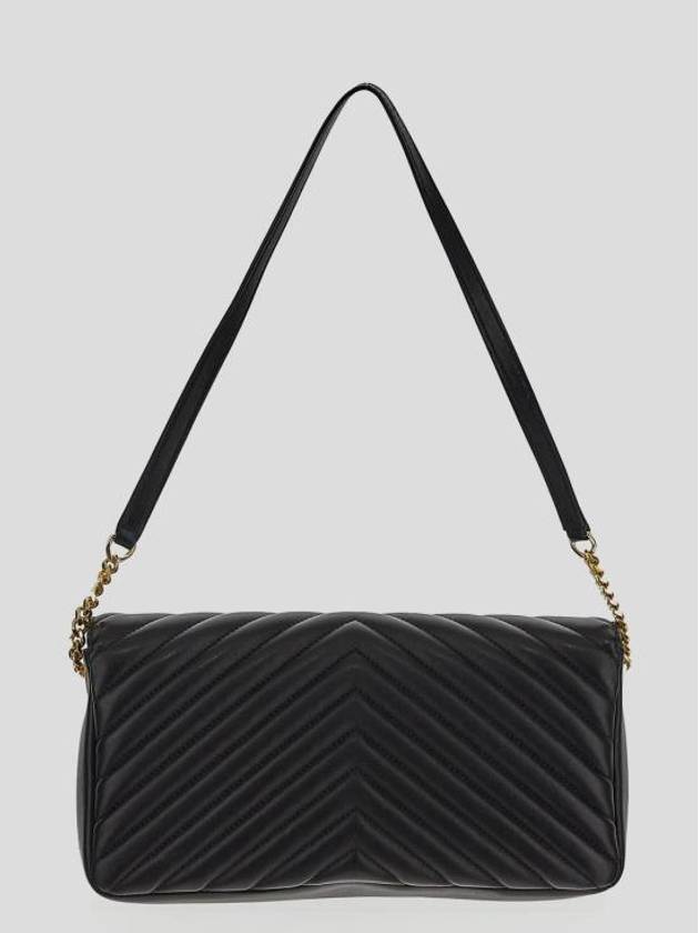Luxury Saint Laurent Kate 99 Chain Quilted Lambskin Shoulder Bag Black