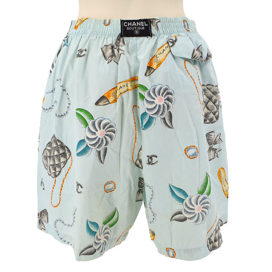 Luxury Chanel Spring 1994 Icon-print high-waist shorts