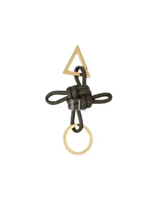 Luxury Bottega Veneta Triangle Nappa Key Holder Brown