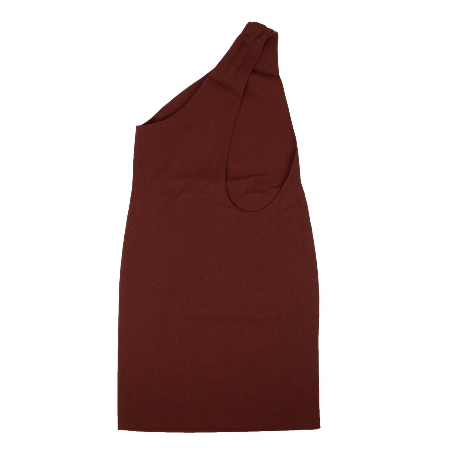 NWT Luxury Bottega Veneta Brick Red One Shoulder Knit Midi Dress