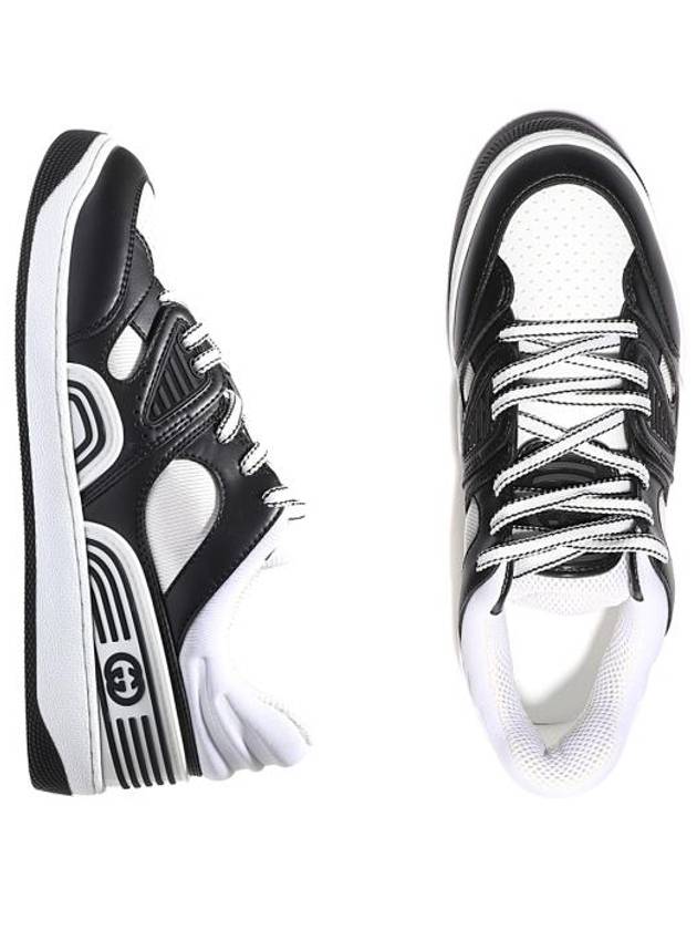 Luxury Gucci Trending 2025 Basket Two-Tone Low Top Sneakers Black White