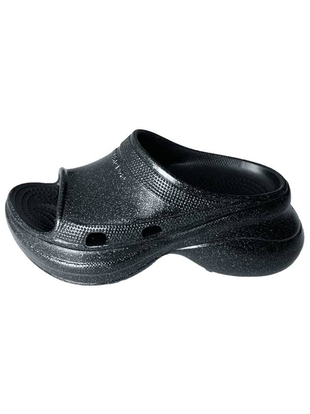 Luxury Balenciaga Pool Platform Slipper Black