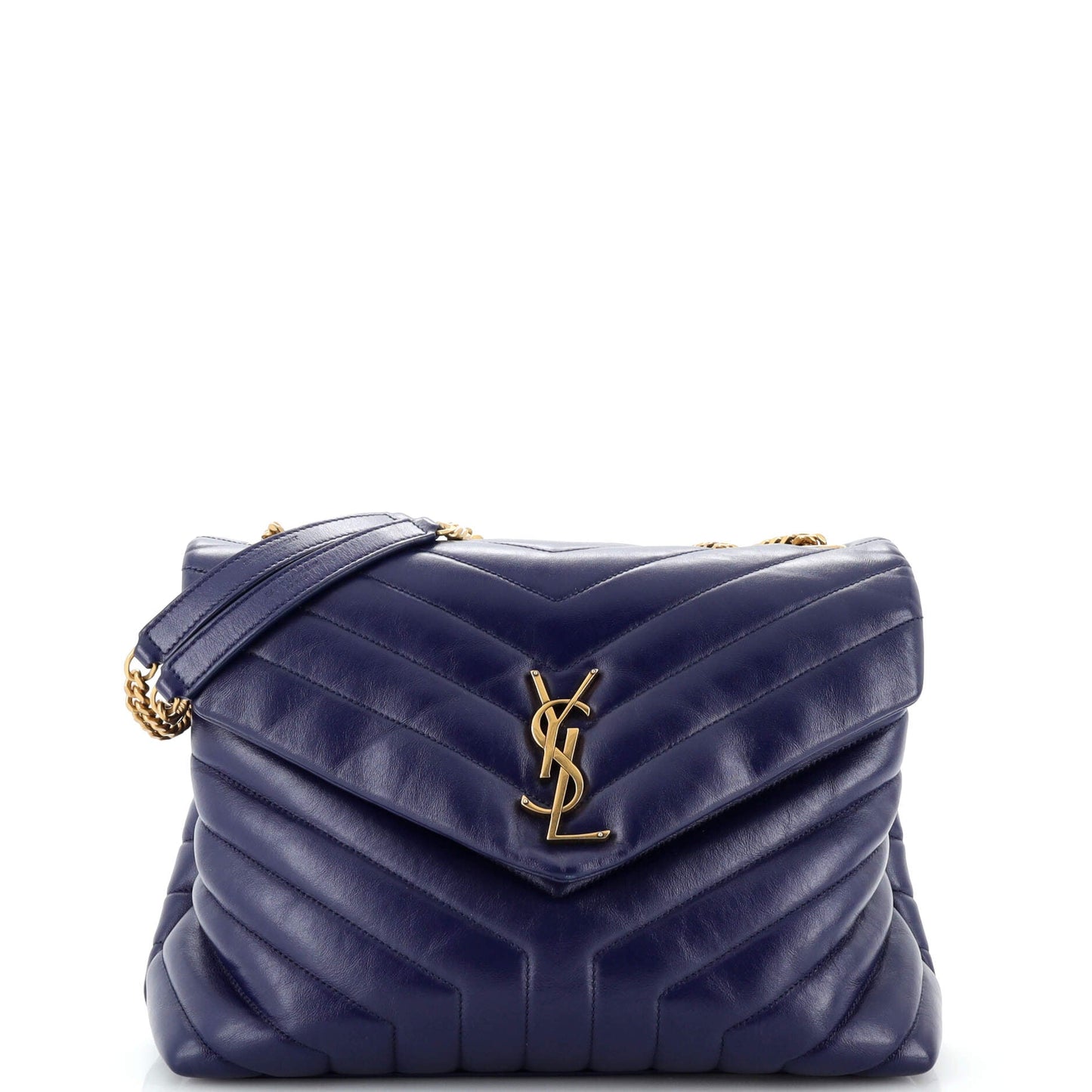 Luxury Saint Laurent Loulou Shoulder Bag Matelasse Chevron Leather Medium