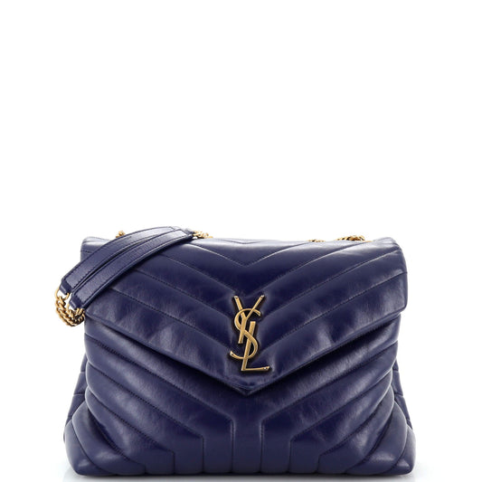 Luxury Saint Laurent Loulou Shoulder Bag Matelasse Chevron Leather Medium