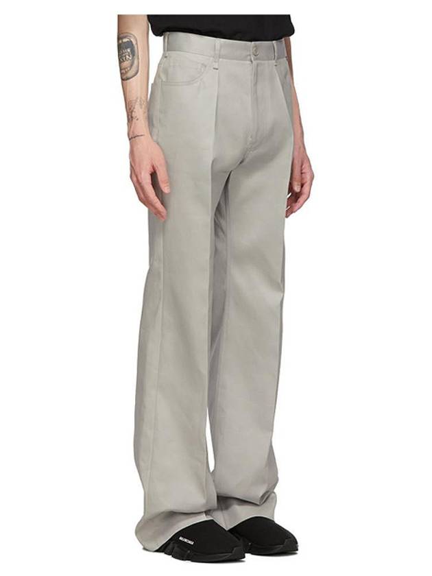 Luxury Balenciaga Fluid Wide Pants Pearl Grey