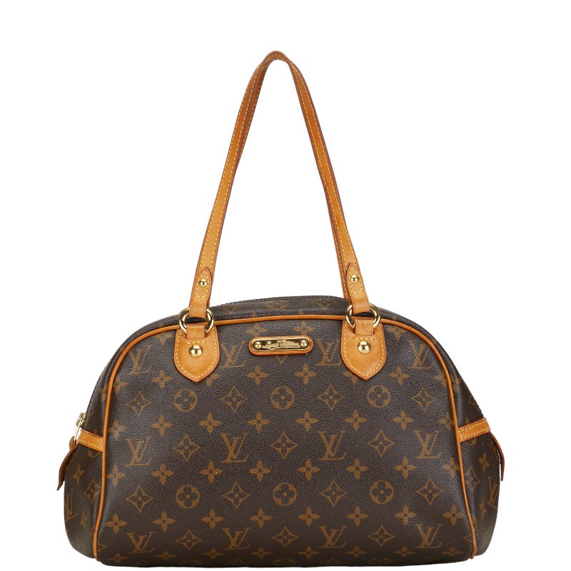 Louis Vuitton Monogram Montgomery PM Handbag M95565 Brown PVC Leather  Louis Vuitton