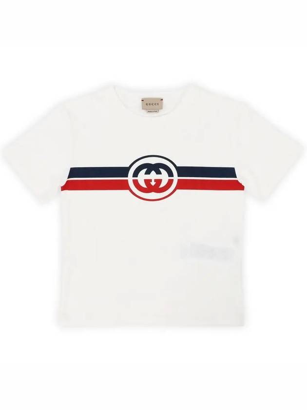 Luxury Gucci Trending 2025 Kids Print Cotton Short Sleeve T-Shirt White
