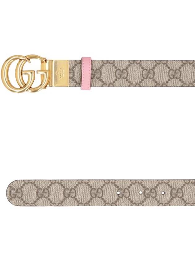 Luxury Gucci Trending 2025 GG Marmont Supreme Canvas Leather Reversible Belt Beige Ping