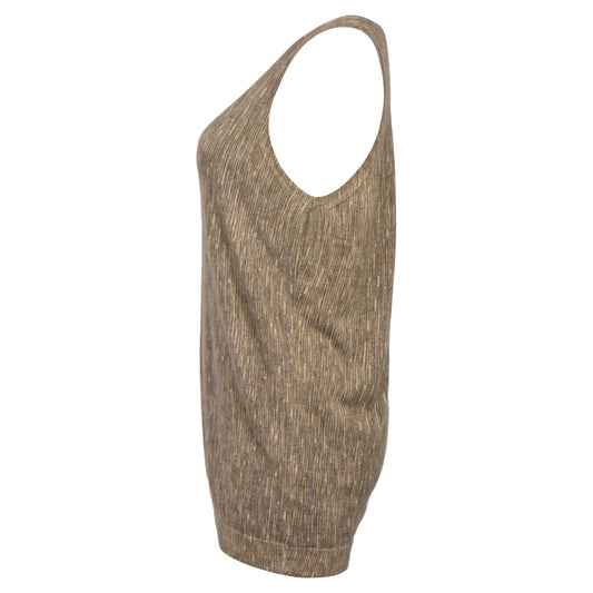 Luxury Bottega Veneta Stripe Print Vest in Brown Cashmere