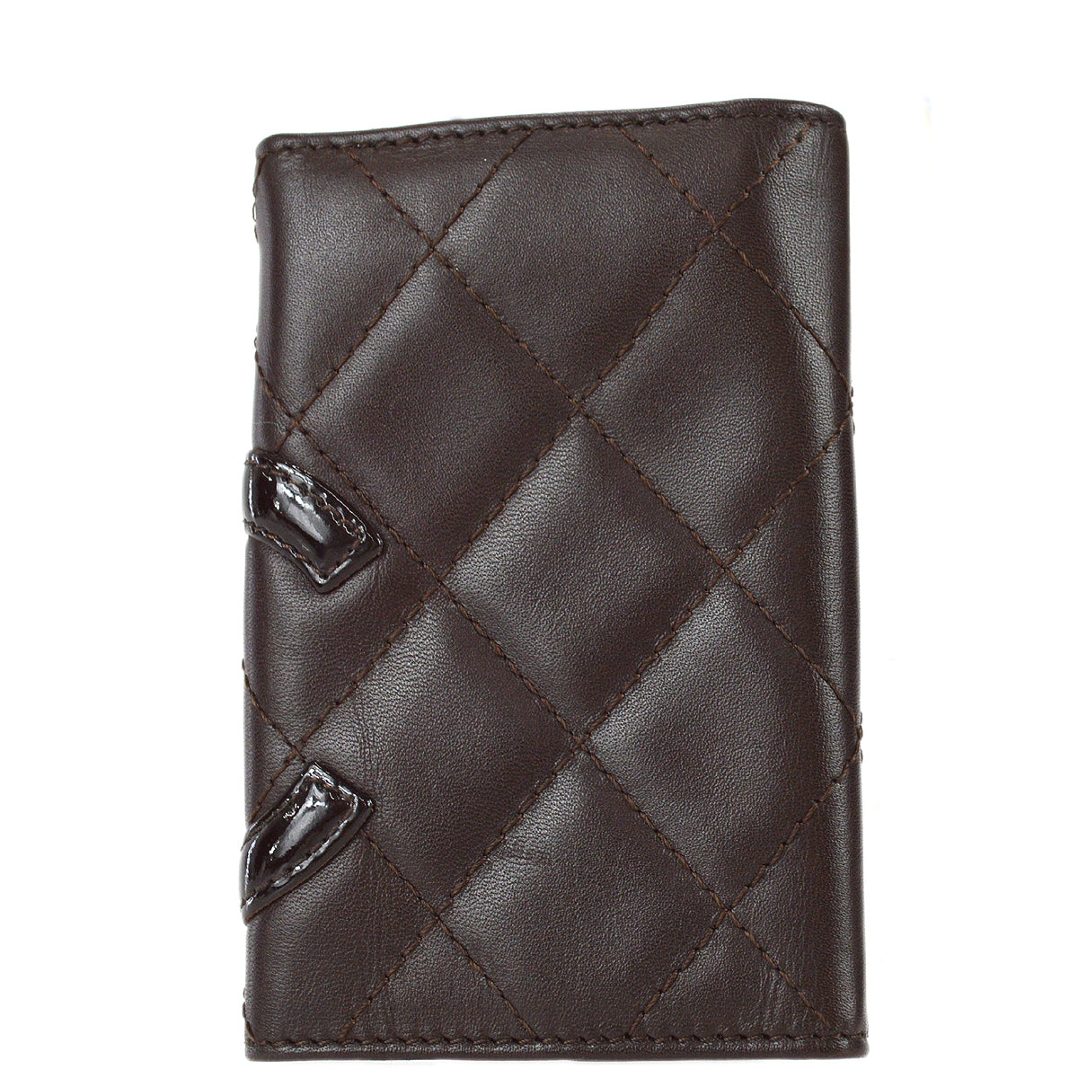 Luxury Chanel 2005-2006 Cambon Ligne Key Case Brown Calfskin