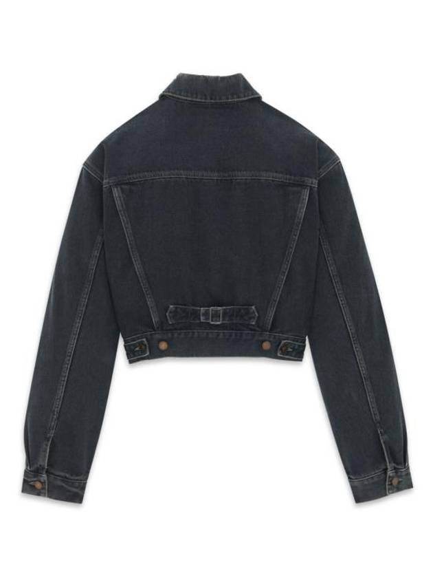 Luxury Saint Laurent Neo 80s Denim Jacket Black