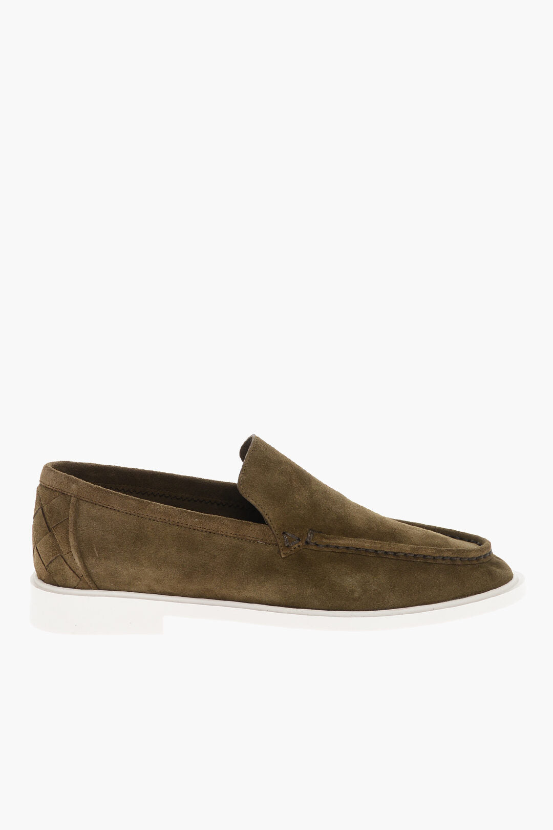Luxury Bottega Veneta Suede Loafers With Braided Detail